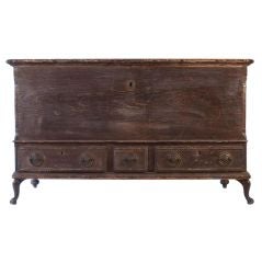 Very Unusual Pine Painted Blanket Chest