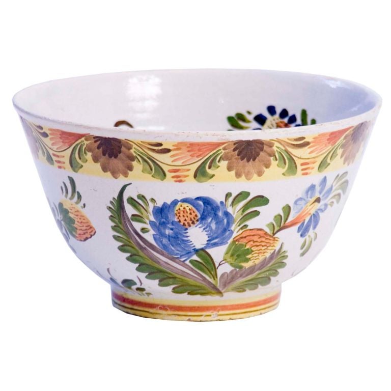 Polychrome Delft Punch Bowl