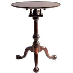 Bold and Impressive Mahogany Chippendale Candlestand