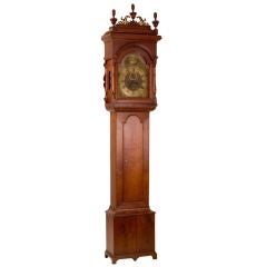 Antique Walnut Queen Anne Tall Case Clock