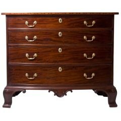 Mahogany Chippendale Bow-Front Chest of Drawers