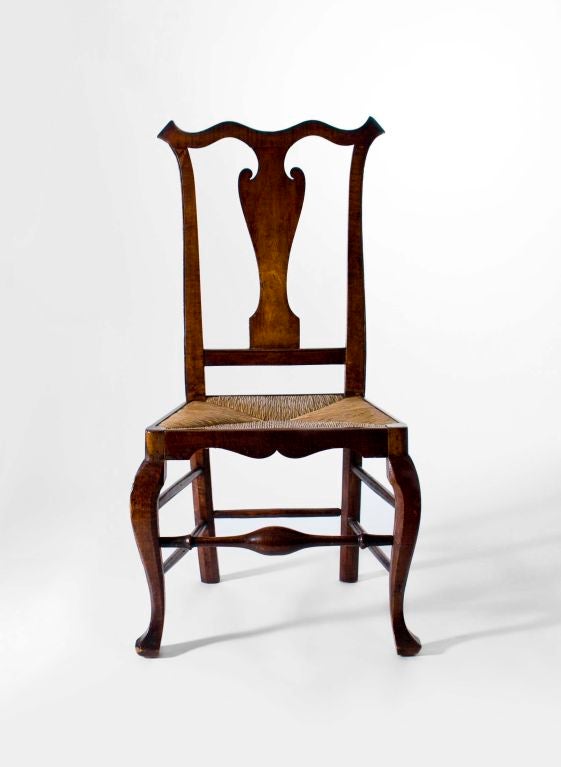 Rare and Desirable Maple Queen Anne Side Chair