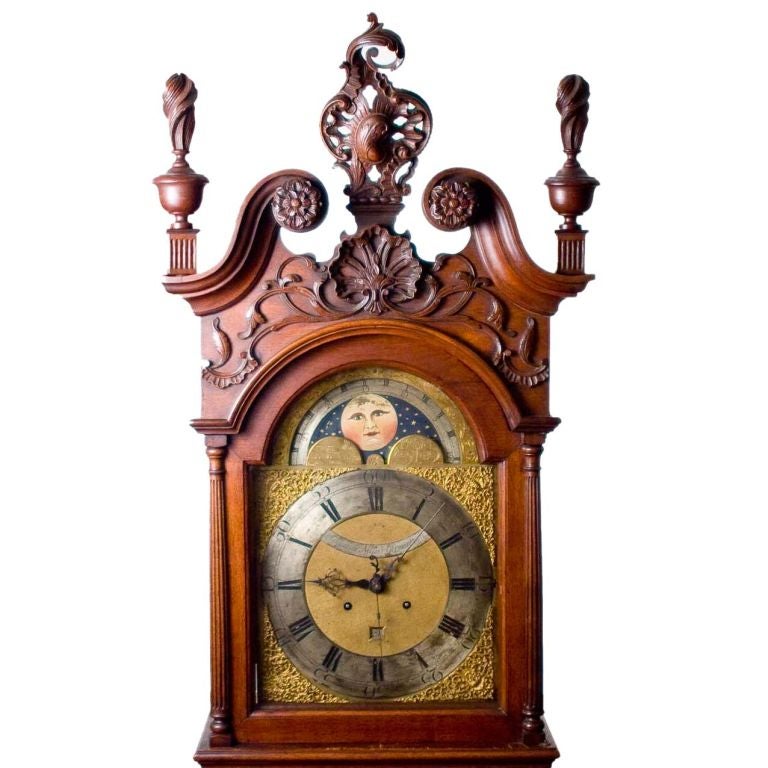 Earliest Known Garvan Carver Philadelphia Tall Case Clock