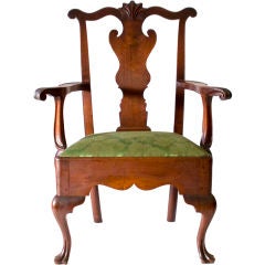 Walnut Queen Anne Armchair