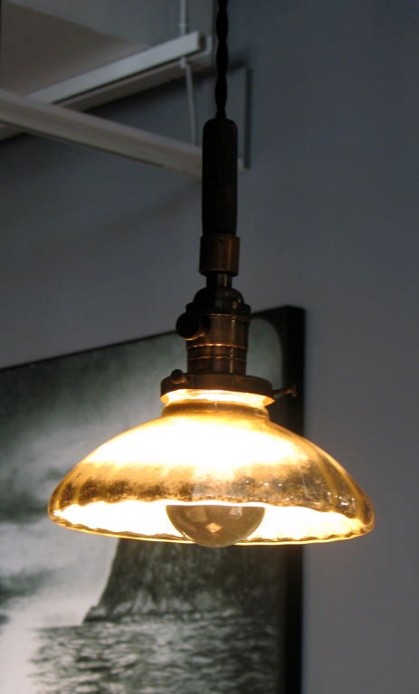 Drop Light with Silver Mercury Glass Shade