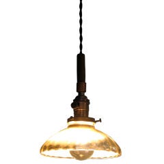 Drop Light with Silver Mercury Glass Shade