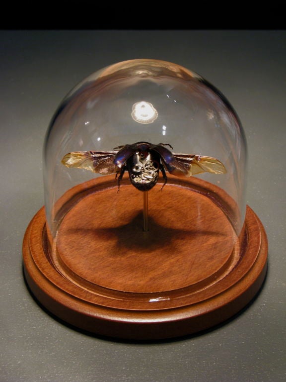 Flower Beetle with antique watch parts by Mike Libby