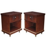 Pair of Serpentine Bedside / End Tables