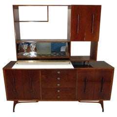 Two Piece Sideboard and Illuminated Bar after Gio Ponti