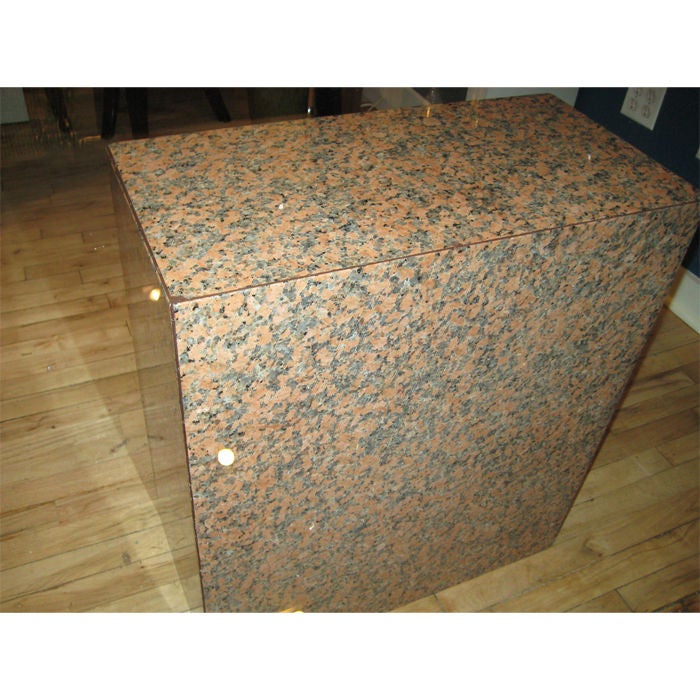 Mid-Century Modern Pair or Single of Granite Column Dining Tables or Pedestals For Sale