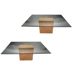 Pair or Single of Granite Column Dining Tables or Pedestals