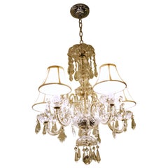 Five-Arm Clear Crystal Hollywood Chandelier