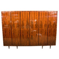 6 door polished flamed palisandre cabinet