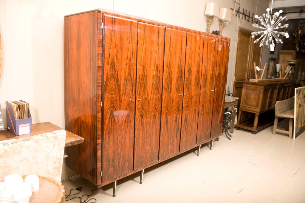 6 door polished flamed palisandre cabinet