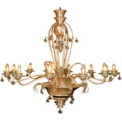 Aluminum Art Deco chandelier