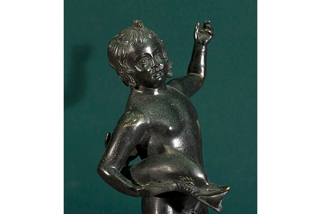 Pair of Patinated Grand Tour Bronze 'Satyr and Faun' Figures