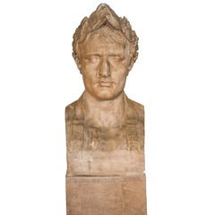 Patinated plaster bust of Napoleon after Canova.