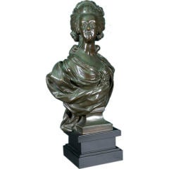Patinated Bronze Bust of Marie Antoinette