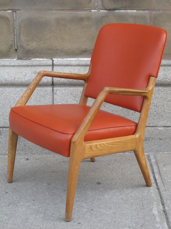 American Pair of Ash Armchairs For Sale