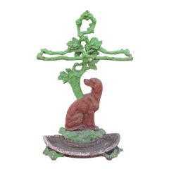 Antique Cast Iron Figural Umbrella Stand