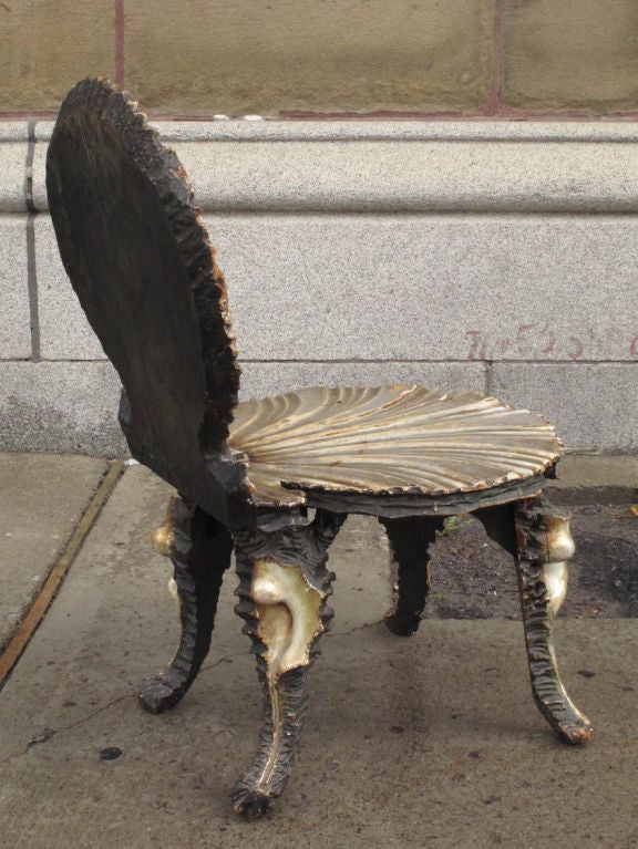 Italian Venetian Grotto Chair and Table Set