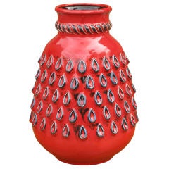Dumler & Breiden red ceramic vase