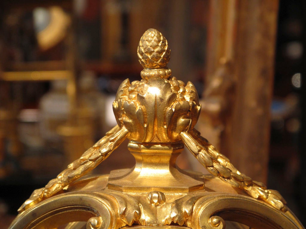 Marble Louis XVI Style Clock For Sale