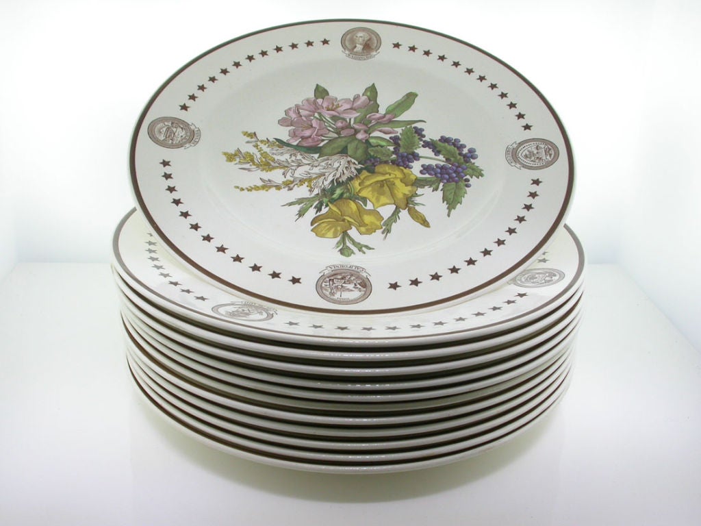English 12 WEDGWOOD THE AMERICAN STATE FLOWER PLATES