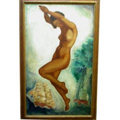 Josephine Baker by Jean van Noten Painting