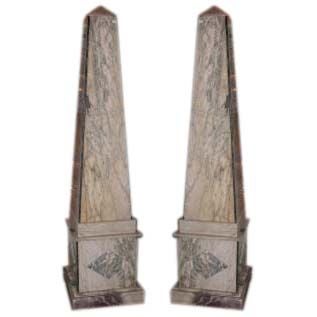 Pair of Empire Style Marble Obelisks...Homage a  Egypte