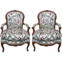 Pair of Louis XV Provincial Fauteuils 12