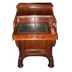 Victorian Harlequin Piano Top Walnut Davenport