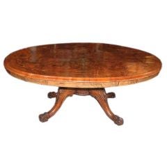 Antique Victorian Walnut and Marquetry Coffee Table