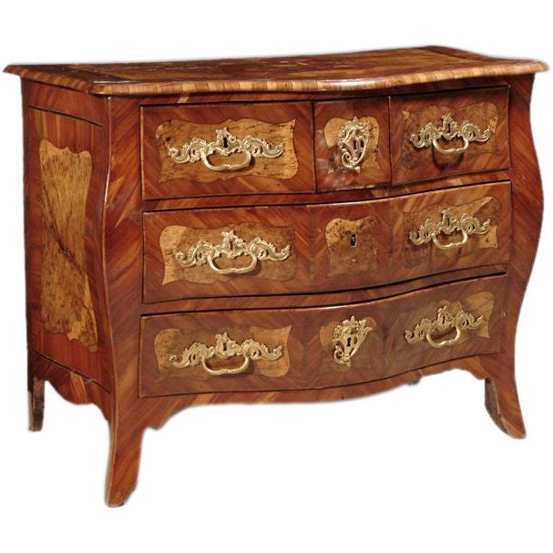 Louis XV Period  Kingwood and Marquetry Commode by Jean-Francois Hache For Sale