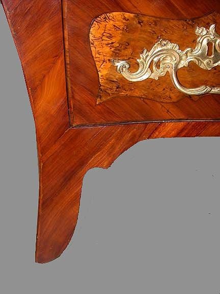 French Louis XV Period  Kingwood and Marquetry Commode by Jean-Francois Hache For Sale