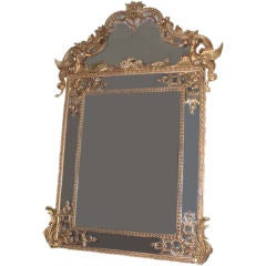 Large Carved Giltwood in Louis XIV Style Overmantel Mirror 7