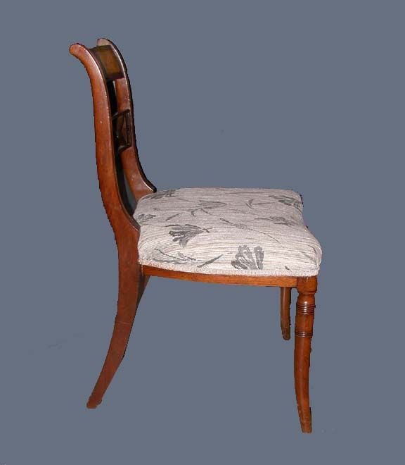 English Assembled Set of Twelve Regency Period Mahogany Dining Chairs.