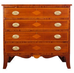 Federal Four-Drawer Inlaid Chest