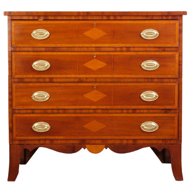 Federal Four-Drawer Inlaid Chest