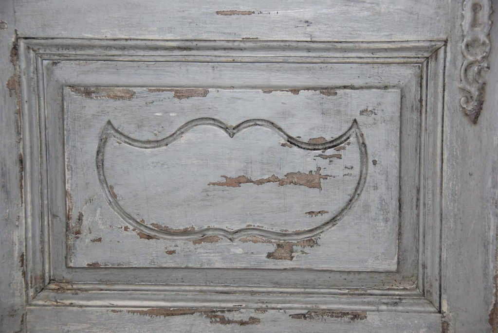 Painted Louis XV Provincial Buffet a Deux Corps