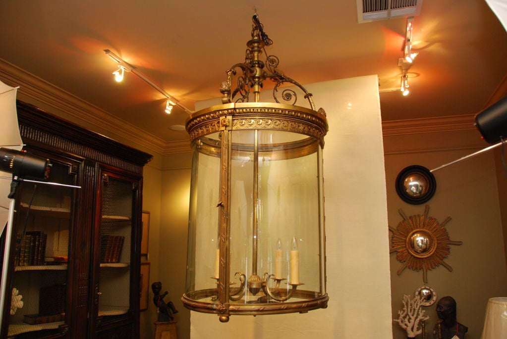 Large Gilt Bronze Lantern