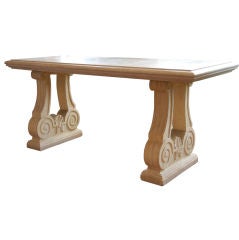Neoclassical Stone Pedestal Table