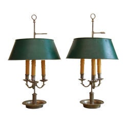 Pair of Directoire Style Bouillotte Lamps