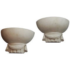 Pair of Painted Plaster Sconces