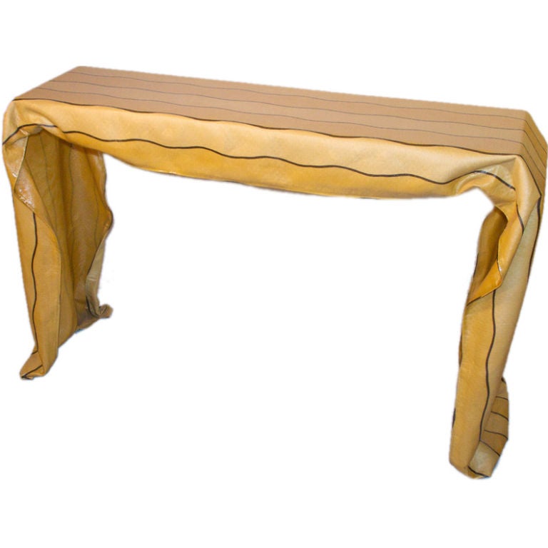Molded Drapery-Form Console Table