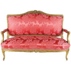 Louis XV Style Gilt-Wood Settee Louis XV Style Gilt-Wood Settee