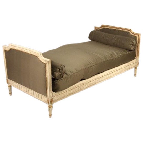 Louis XVI Style Painted and Gilt Day Bed