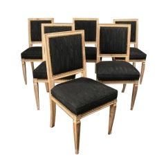 Set of 6 Jean Michel Frank-Style Parchment Side Chairs