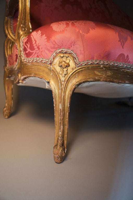 Louis XV Style Gilt-Wood Settee