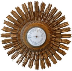 Antique French Gilt Aneroid Barometer